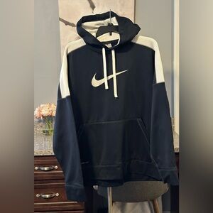 Nike navy blue and white pullover sweatshirt hoodie size XL